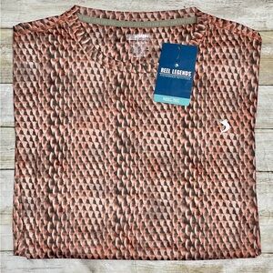 Reel Legends Men’s Scale it Up Long Sleeve  Performance Shirt – Copper Color NWT